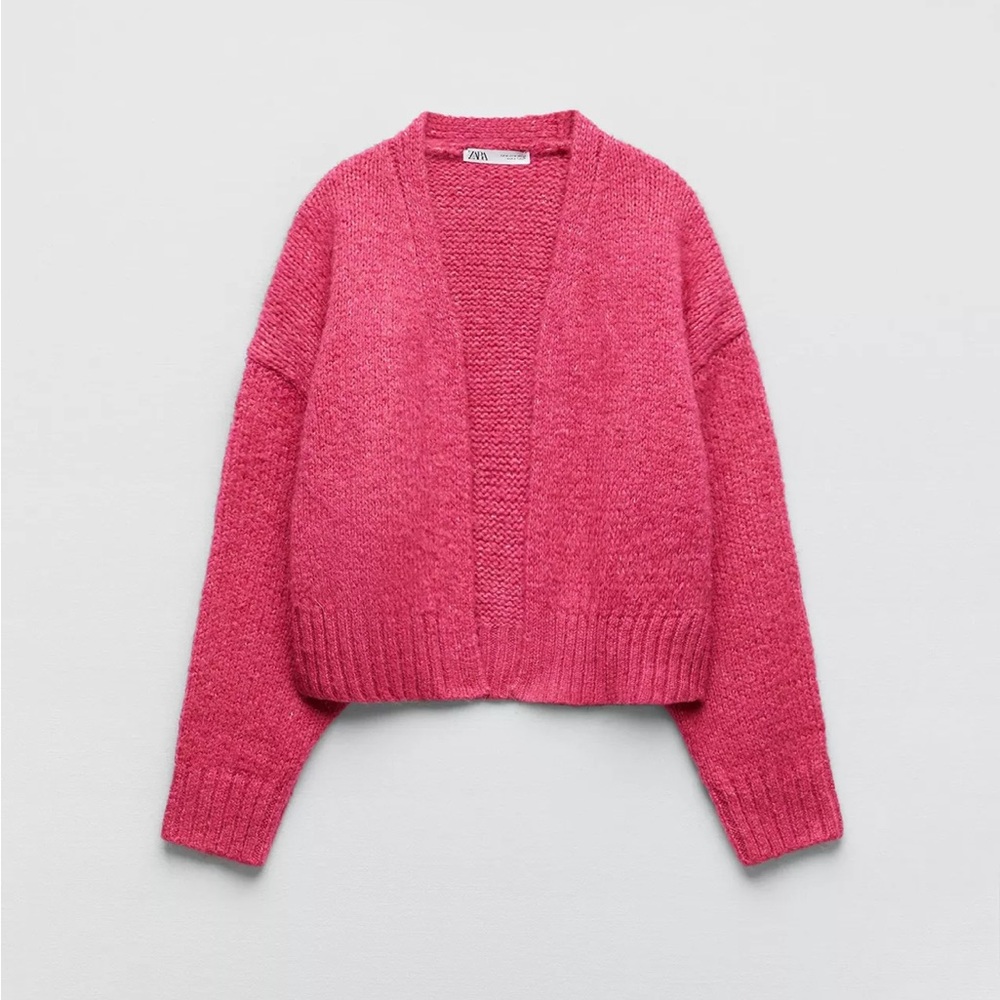 Zara knit cropped jacket